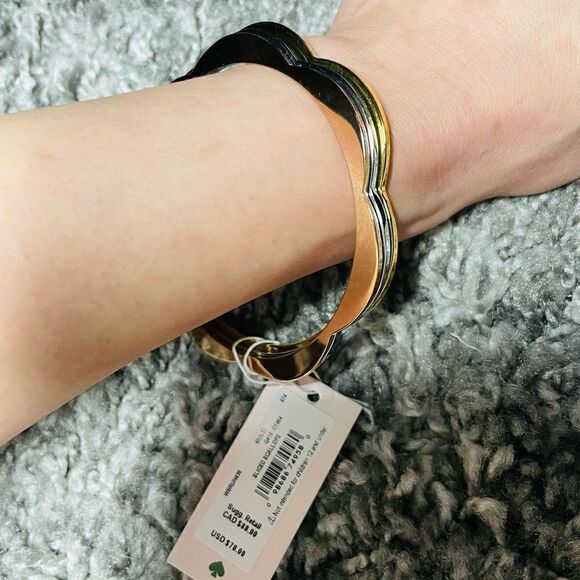 NWT Kate Spade Slender Scallops Bangle Set - Picture 4 of 7